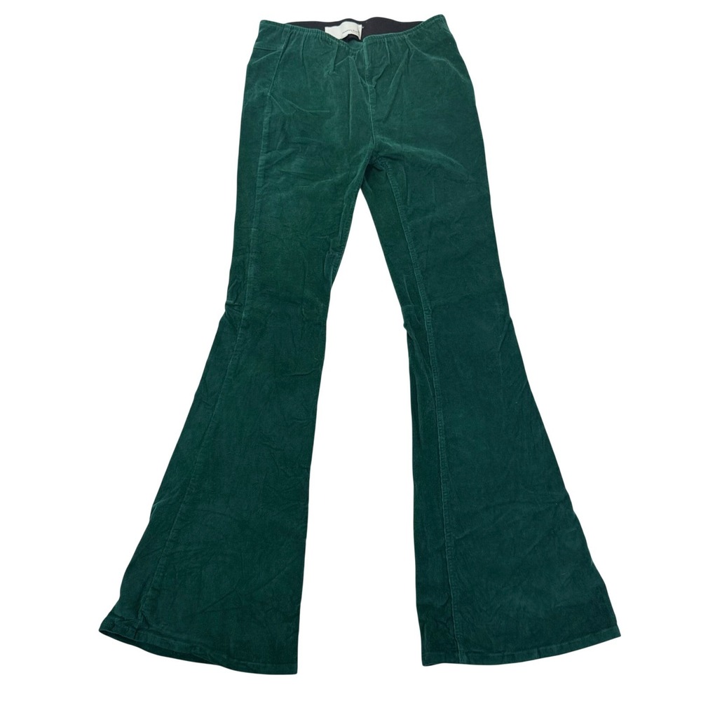 Newbury Kustom Emerald Green Corduroy Flare Bell Bottom S Pants 70s Vibe Retro